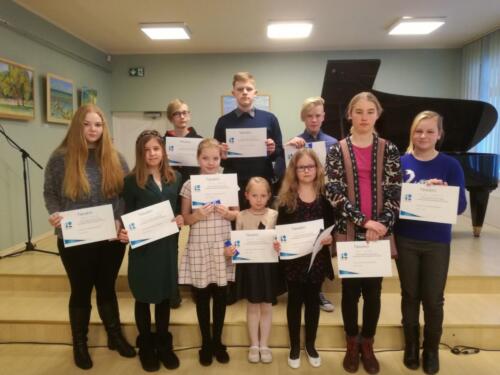 19. veebr. 2018 Eesti heliloojate klaveripalade festivalil osalenud noored pianistid